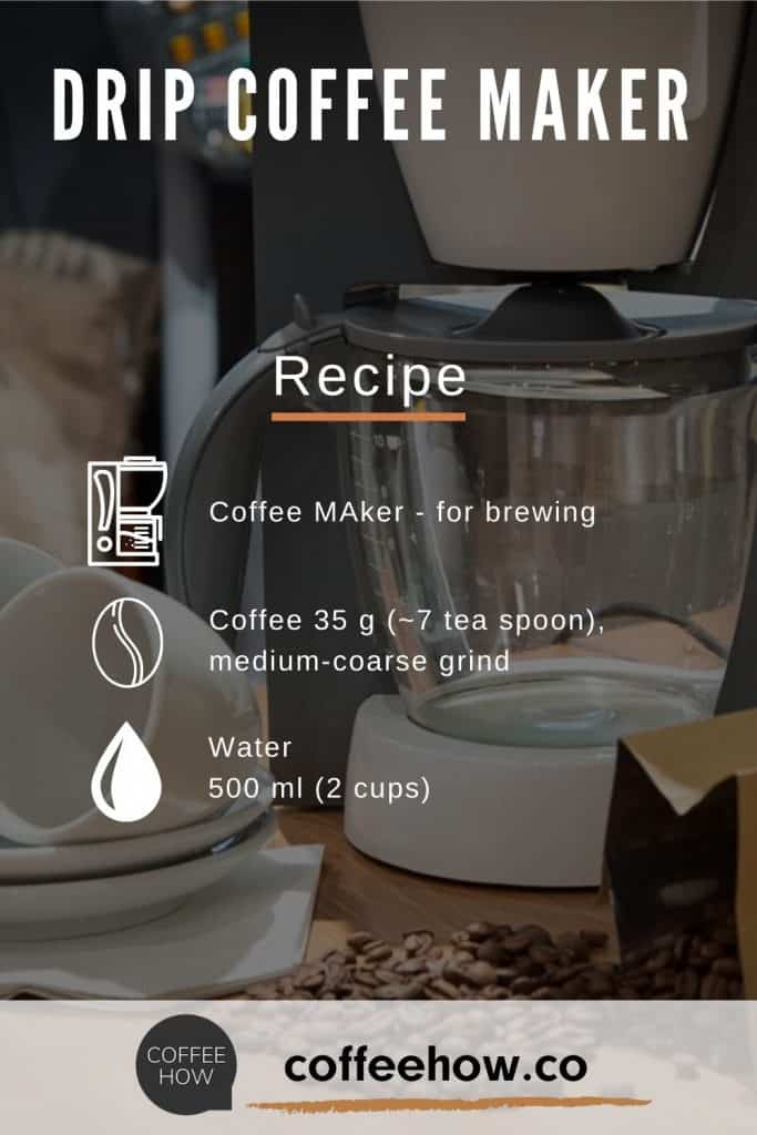 Drip Coffee Maker Recipe - coffeehow.co