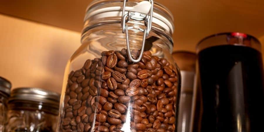 coffee beans in jar