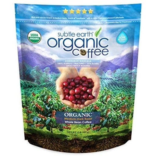 Subtle Earth Organic Coffee Beans - Medium-Dark Roast