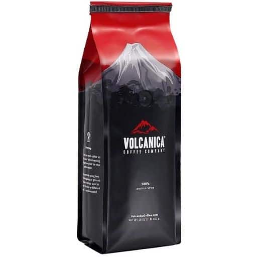 Volcanica Hazelnut Flavored Coffee Grounds