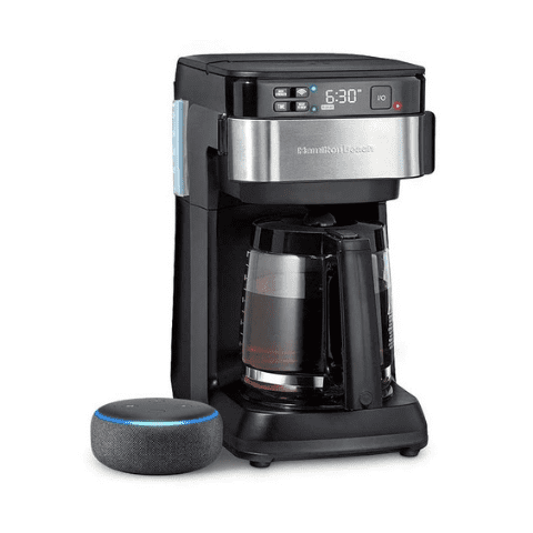Hamilton Beach 49350 Smart Coffee Maker with Echo Dot (Bundle)