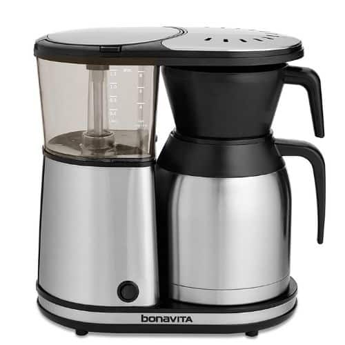 -Bonavita 8 Cup Coffee Maker, One-Touch Pour Over Brewing with Thermal Carafe, SCA Certified, Stainless Steel (BV1900TS)