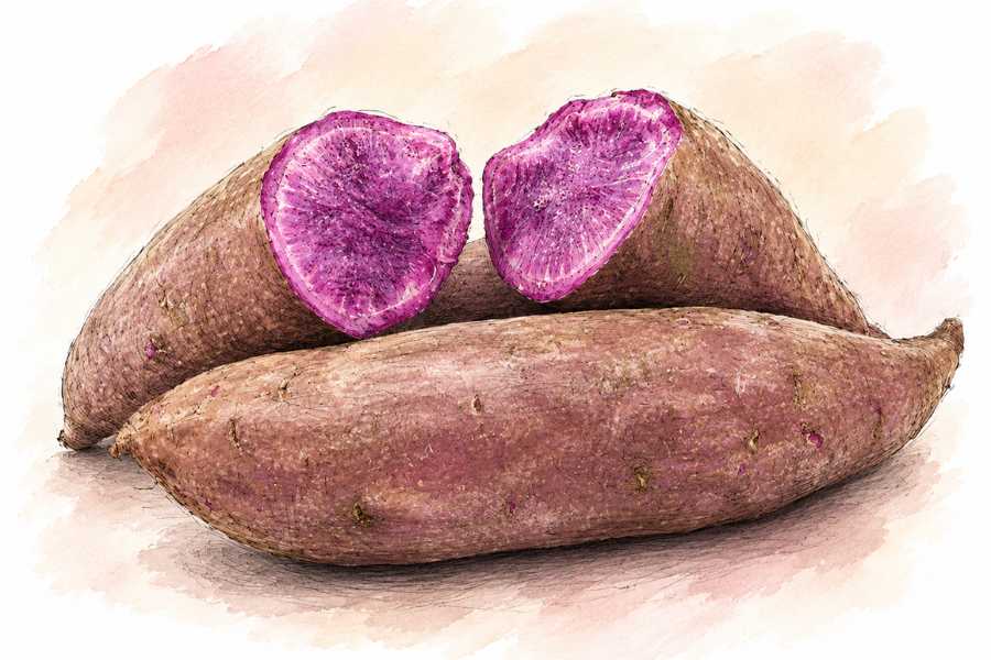 Purple ube yam used in Filipino desserts and drinks